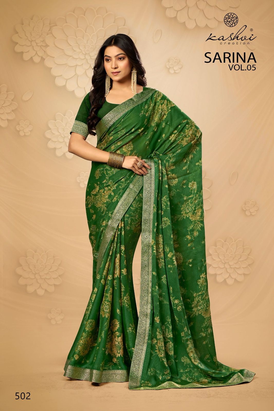 Sarina Vol 6 By Kashvi Pc Moss Printed Wholesale Saree Suppliers In Mumbai